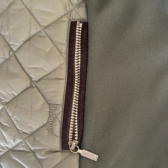 Barbour Grassmere Quilted Jacket Olive Green Sz 12 - Picture 8 of 10